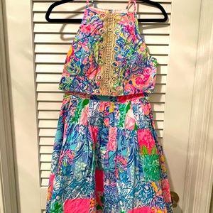 Lilly Pulitzer skirt and crop top size 2